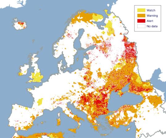 Drought in Europe - August 2024 - 2nd ten-day period