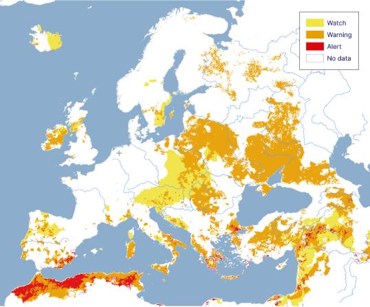Drought in Europe - January 2025 - 1st ten-day period
