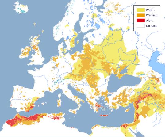 Drought in Europe - February 2025 - 3rd ten-day period