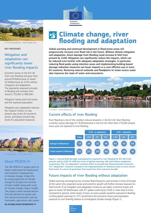 PESETA IV river floods summary card